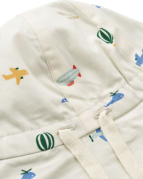 Liewood Gorm Sun Hat - Reversible - Aviator/Ecru - 100% Organic Cotton Sunhats