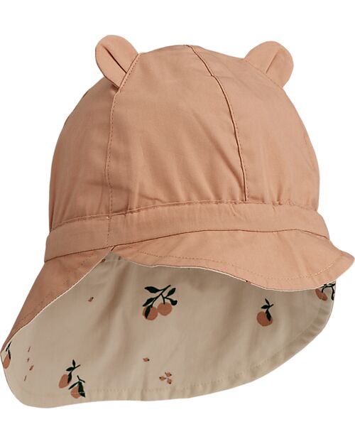 Liewood Gorm Sun Hat - Reversible - Peach/Pale Tuscany- 100% Organic Cotton Sunhats