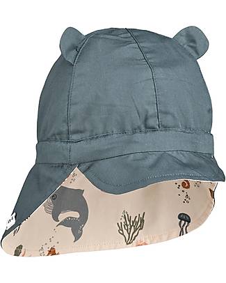 Liewood Gorm Sun Hat - Sea Creature/Sandy - 100% Organic Cotton Sunhats