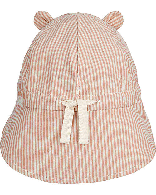 Liewood Gorm Sun Hat - Stripe/Tuscany Rose and Sandy - 100% Organic Cotton Sunhats