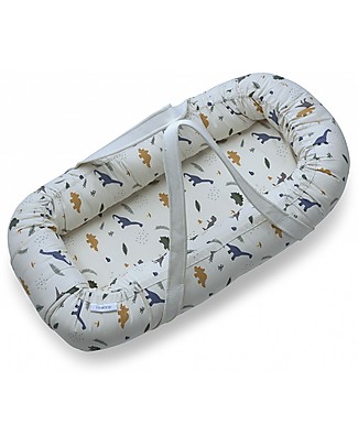 Liewood Gro Babylift - Dino Dove Blue Mix - 100% organic cotton Baby Nest