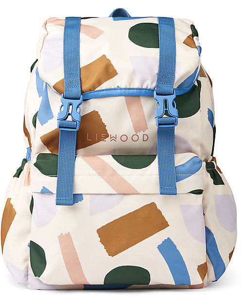 Liewood Helena School Bag - Paint Stroke Sandy - 100% Recycled Material Backpack