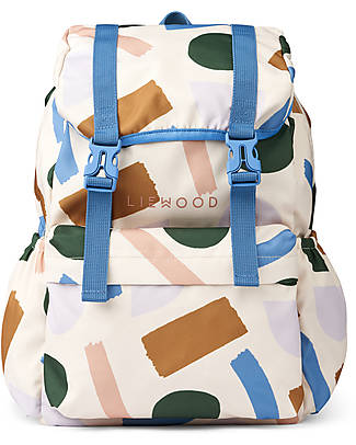 Liewood Helena School Bag - Paint Stroke Sandy - 100% Recycled Material Backpack