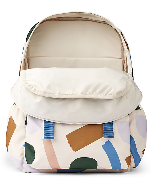 Liewood Helena School Bag - Paint Stroke Sandy - 100% Recycled Material Backpack