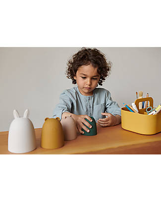 Liewood Hernandes Storage Caddy - Yellow Mellow - 3 Compartments - Recycled Plastic! Storage organisers