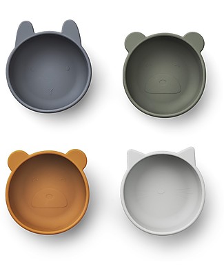 Liewood Iggy Bowls Set 4 pieces - Blue Mix Bowls & Plates