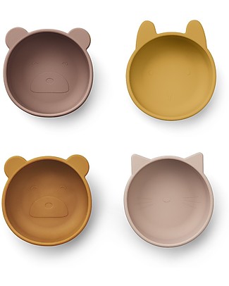 Liewood Iggy Bowls Set, 4 pieces - Rose Mix Bowls & Plates