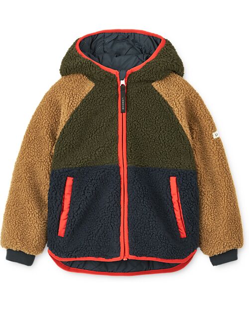 Liewood Jackson Reversible Jacket - Army Brown Mix - 100% Recycled Material Down Jacket