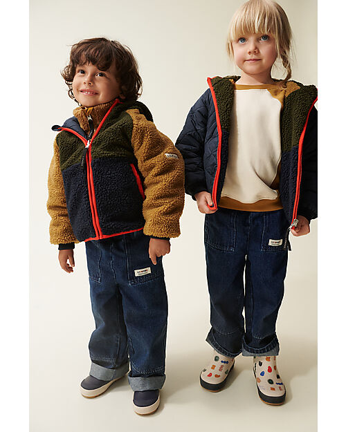 Liewood Jackson Reversible Jacket - Army Brown Mix - 100% Recycled Material Down Jacket