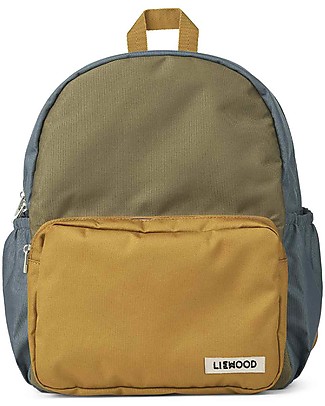 Liewood James School Backpack - Whale Blue Multi Mix - 100% recycled polyester! Large Backpacks