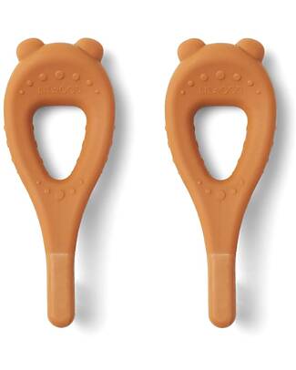 Liewood Janelle Toothbrush 2-pack - 100% Soft Silicone and Nylon - Mustard Toothbrush