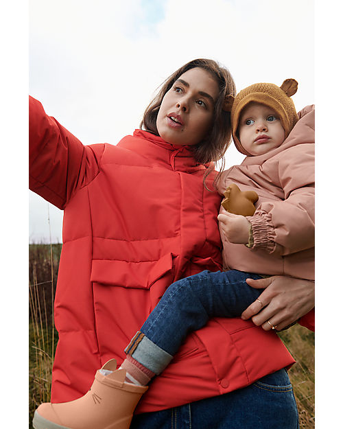 Liewood Jesse Thermo Rainboot - Tuscany Rose/Sandy Mix - Natural Rubber Lined with Eco Fur Wellies