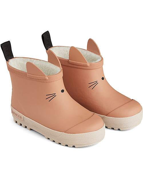 Liewood Jesse Thermo Rainboot - Tuscany Rose/Sandy Mix - Natural Rubber Lined with Eco Fur Wellies