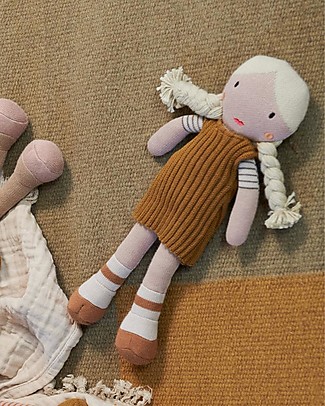 Liewood Johanna Doll - Golden Caramel Multi Mix - 30 cm - 100% Organic Cotton Dolls Accessories