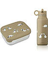 Liewood Joni Set  - Arthur Lunchbox + Falk Water Bottle - Oat Mix - Dog Thermos Bottles
