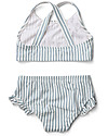 Liewood Juliet Bikini Seersucker - Sea Blue/White Stripes - UPF 50+ Bikinis And Tankinis