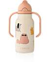 Liewood Kimmie Water Bottle - 250 ml - Sandy - Cats and Dogs Thermos Bottles