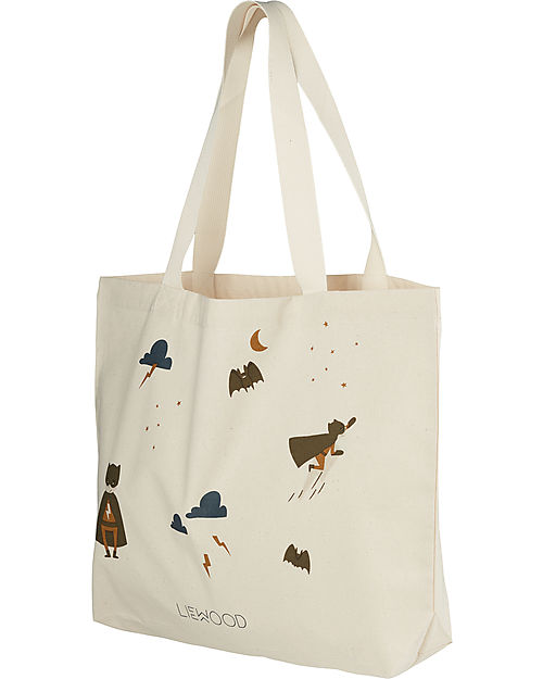 Liewood Large Tote Bag - Superhero/Sandy Mix - 100% Organic Cotton Tote Bags