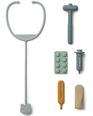 Liewood Lennart Doctor Kit - Blue Multi Mix - 7 Pieces - Develop Fantasy and Immagination! Story Making Games