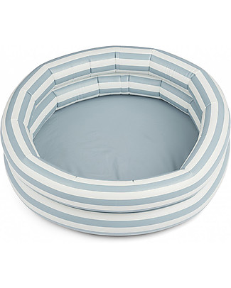 Liewood Leonore Pool - Sea Blue and Creme de la Creme Stripes - 80x20cm Inflatable Pools