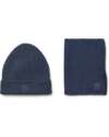 Liewood Lina Hat and Neckwarmer Set - Navy Blue - 100% Cotton Winter Hats