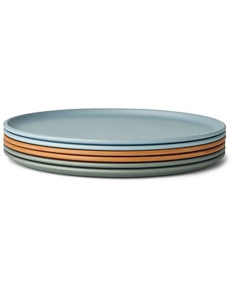 Liewood Logan 6 Plates Set - Blue Multi Mix Kitchen accessories