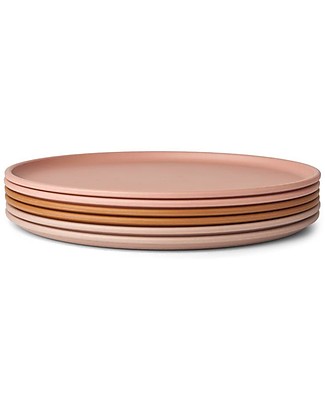 Liewood Logan 6 Plates Set - Rose Multi Mix Kitchen accessories