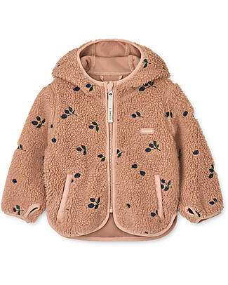 Liewood Mara Pile Jacket With Ears - Berry - Pale Tuscany - 100% Recycled Material Jackets