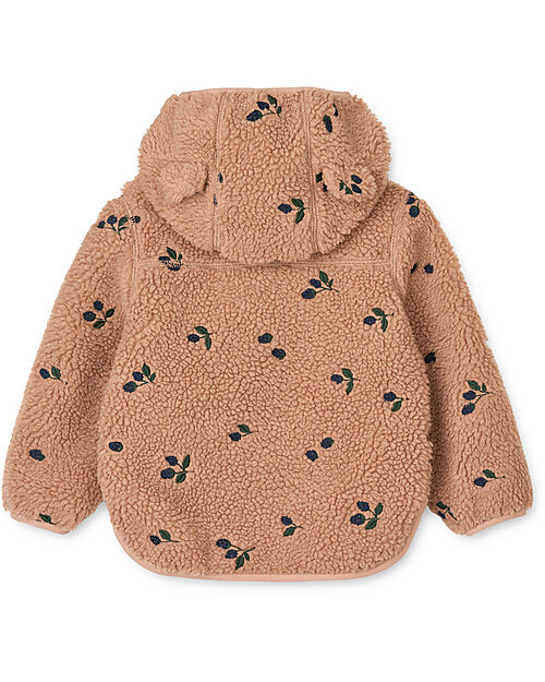 Liewood Mara Pile Jacket With Ears - Berry - Pale Tuscany - 100% Recycled Material Jackets
