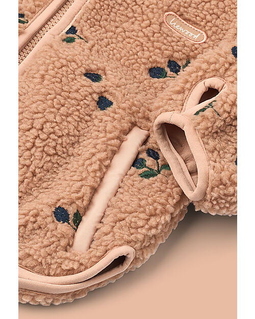 Liewood Mara Pile Jacket With Ears - Berry - Pale Tuscany - 100% Recycled Material Jackets