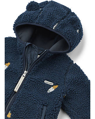 Liewood Mara Pile Jacket With Ears - Rocket - Classic Navy - 100% Recycled Material Jackets