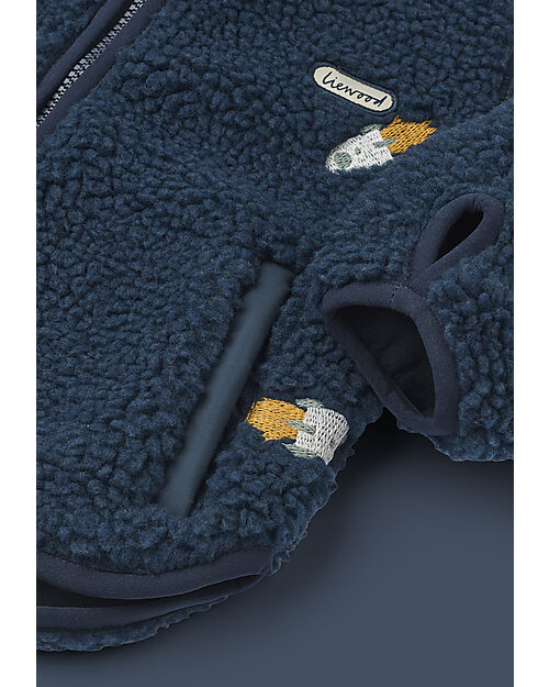 Liewood Mara Pile Jacket With Ears - Rocket - Classic Navy - 100% Recycled Material Jackets