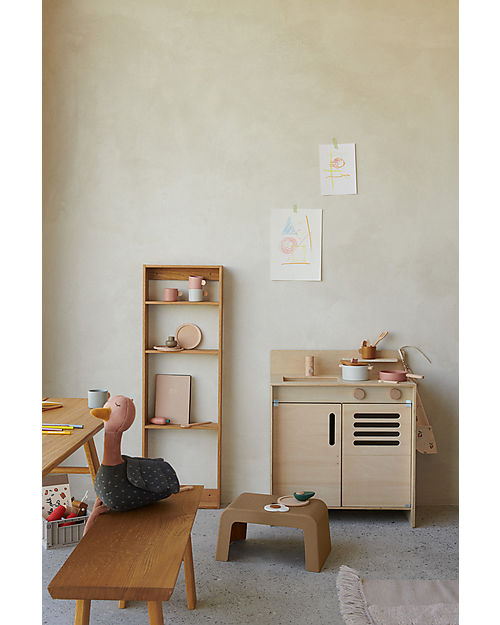 Liewood Mario Play Kitchen - Natural - 100% Beechwood and Plywood Toy Kitchens
