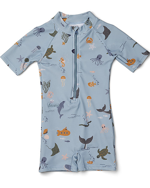 Liewood Max Swim Jumpsuit - Sea Creatures mix  - UPF 50+ Swimsuits