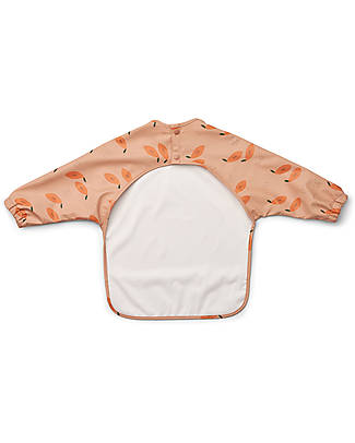 Liewood Merle Cape Bib with Slevees and Pocket - Papaya Pale Tuscany - 100% Recycled Material Burpy Bibs