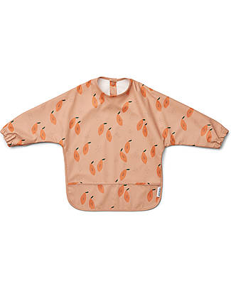 Liewood Merle Cape Bib with Slevees and Pocket - Papaya Pale Tuscany - 100% Recycled Material Burpy Bibs