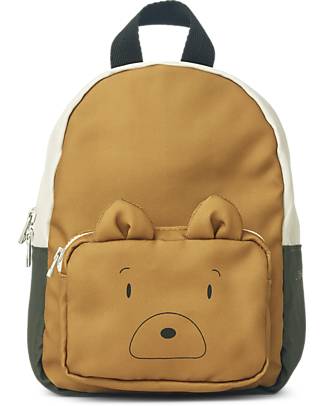 Liewood Mini Zaino Saxo per Bambini - Mr Orso/Golden Caramel Multi Mix Backpack