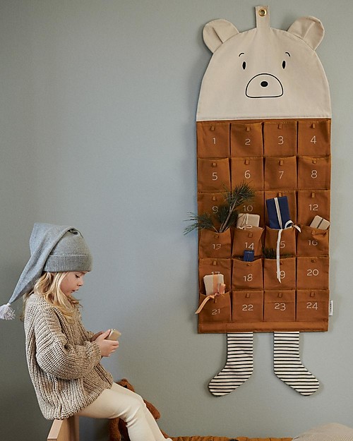 Liewood Mr Bear Christmas Calendar - Caramel - To Await Christmas with Joy! Advent Calendars