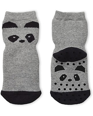 Liewood Nellie Antislip Socks, Panda Grey Melange - Elasticated cotton Socks