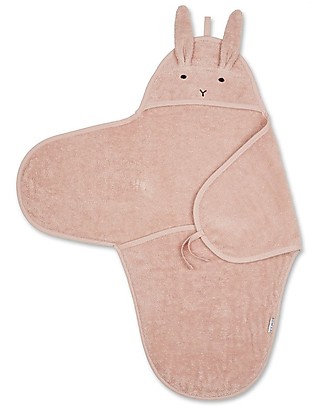Liewood Nomi Baby Swaddle, Rabbit Rose - 100% organic cotton terry Towels And Flannels