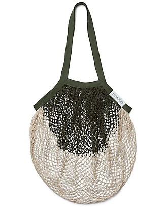 Liewood Nuka Mesh Tote Bag - Hunter Green and Sandy Mix - 100% Organic Cotton Lunch Boxes