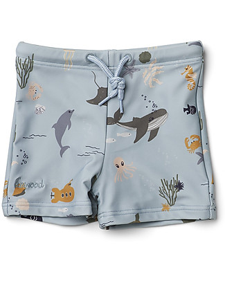 Liewood Otto Swim Pants - Sea Creatures Mix - UPF 50+ Swimming Trunks