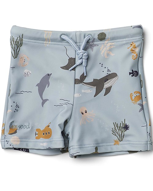 Liewood Otto Swim Pants - Sea Creatures Mix - UPF 50+ Swimming Trunks