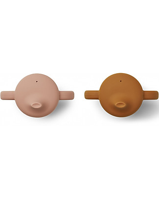 Liewood Pack of 2 Sippy Cup with Handles - Dark Rose/Mustard Mix - 150 ml Cups & Beakers
