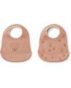 Liewood Pack of 2 Tilda Bibs - All Together - Sea Shell - Pale Tuscany - Silicone Waterproof Bibs