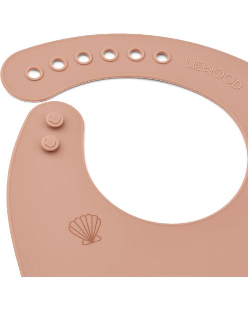 Liewood Pack of 2 Tilda Bibs - All Together - Sea Shell - Pale Tuscany - Silicone Waterproof Bibs