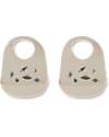 Liewood Pack of 2 Tilda Bibs - All Together - Space - Multi Mix - Silicone Waterproof Bibs