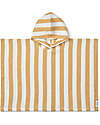 Liewood Paco Poncho - Stripes White and Yellow Mellow - 100% Organic Cotton Towels And Flannels