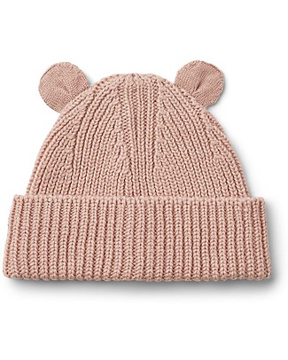 Liewood Renè Knitted Beanie with Ears - Rose - 100% wool Winter Hats