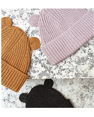Liewood Renè Knitted Beanie with Ears - Rose - 100% wool Winter Hats
